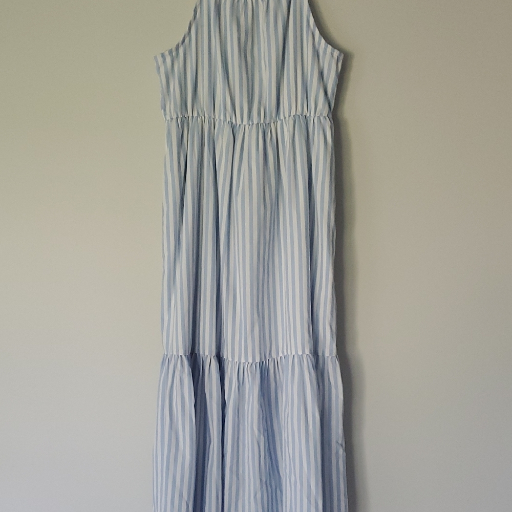 Abercrombie Kids Blue and White Striped Dress